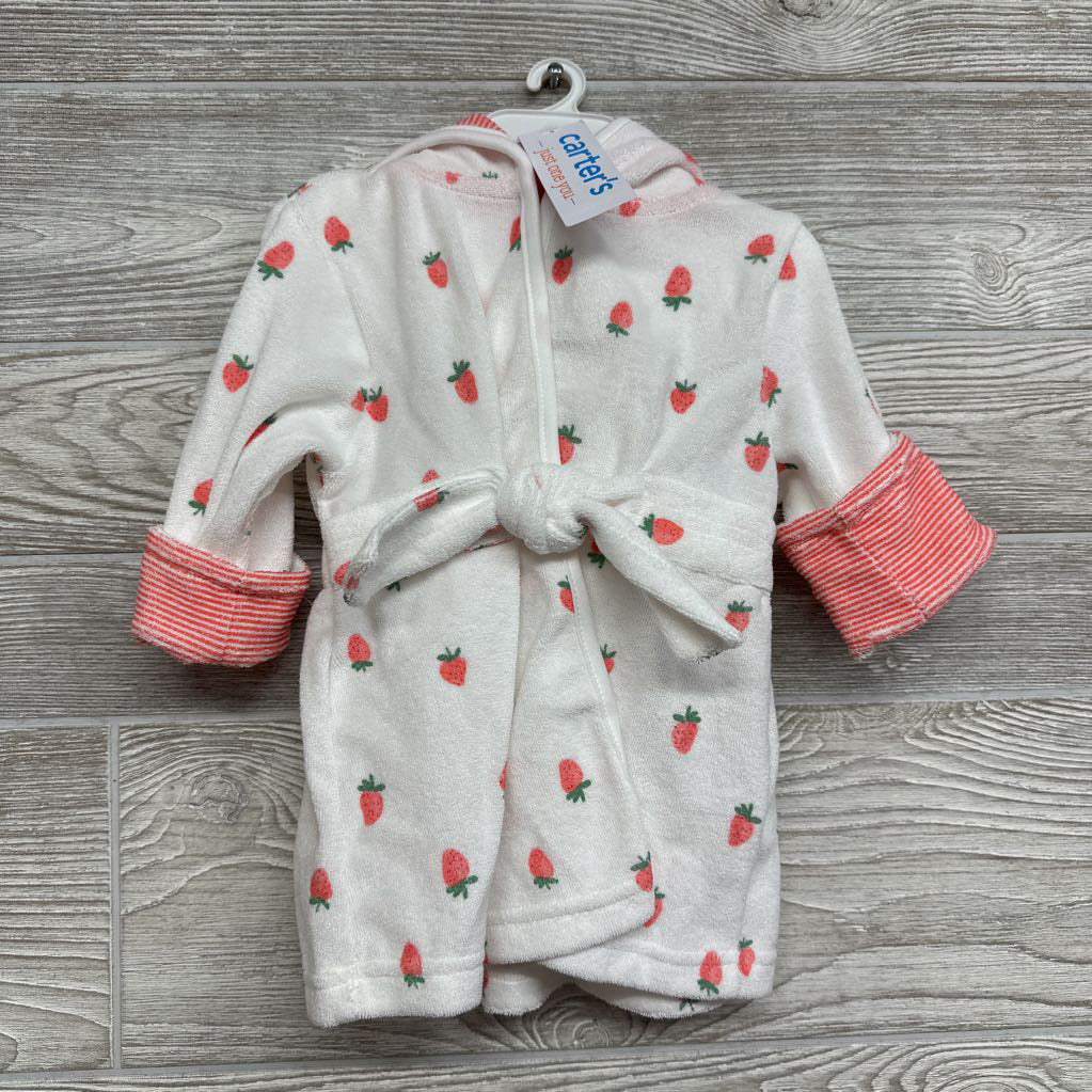NEW Bath Robe Strawberries 0-9M