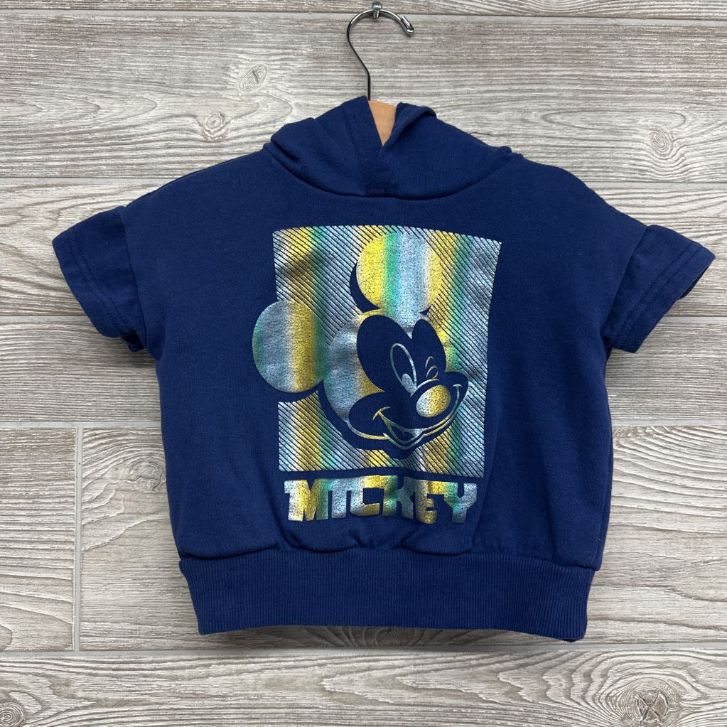 Shirt W/ Hood Metallic Mickey Mouse 18M