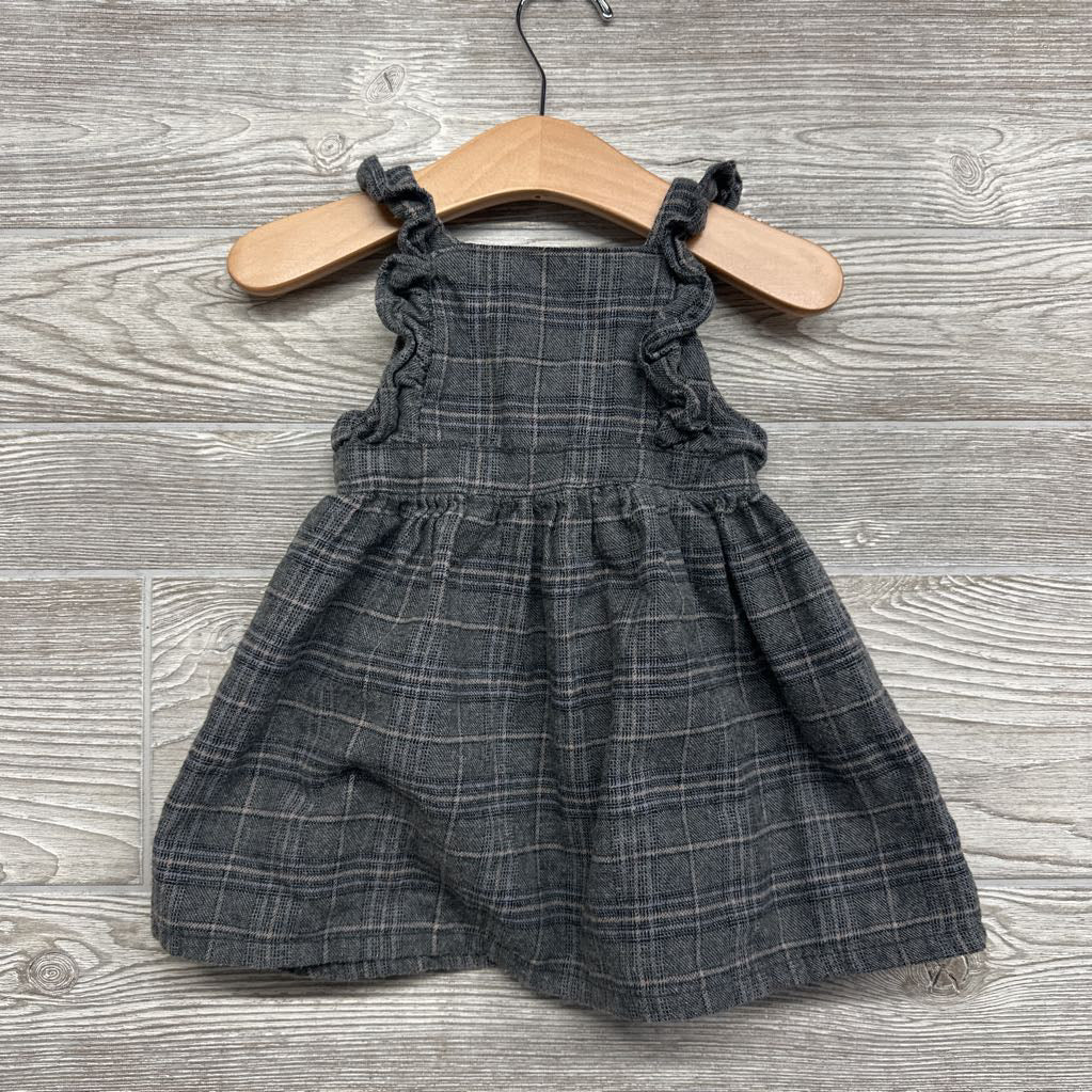Plaid Flutter Strap Dress 12M