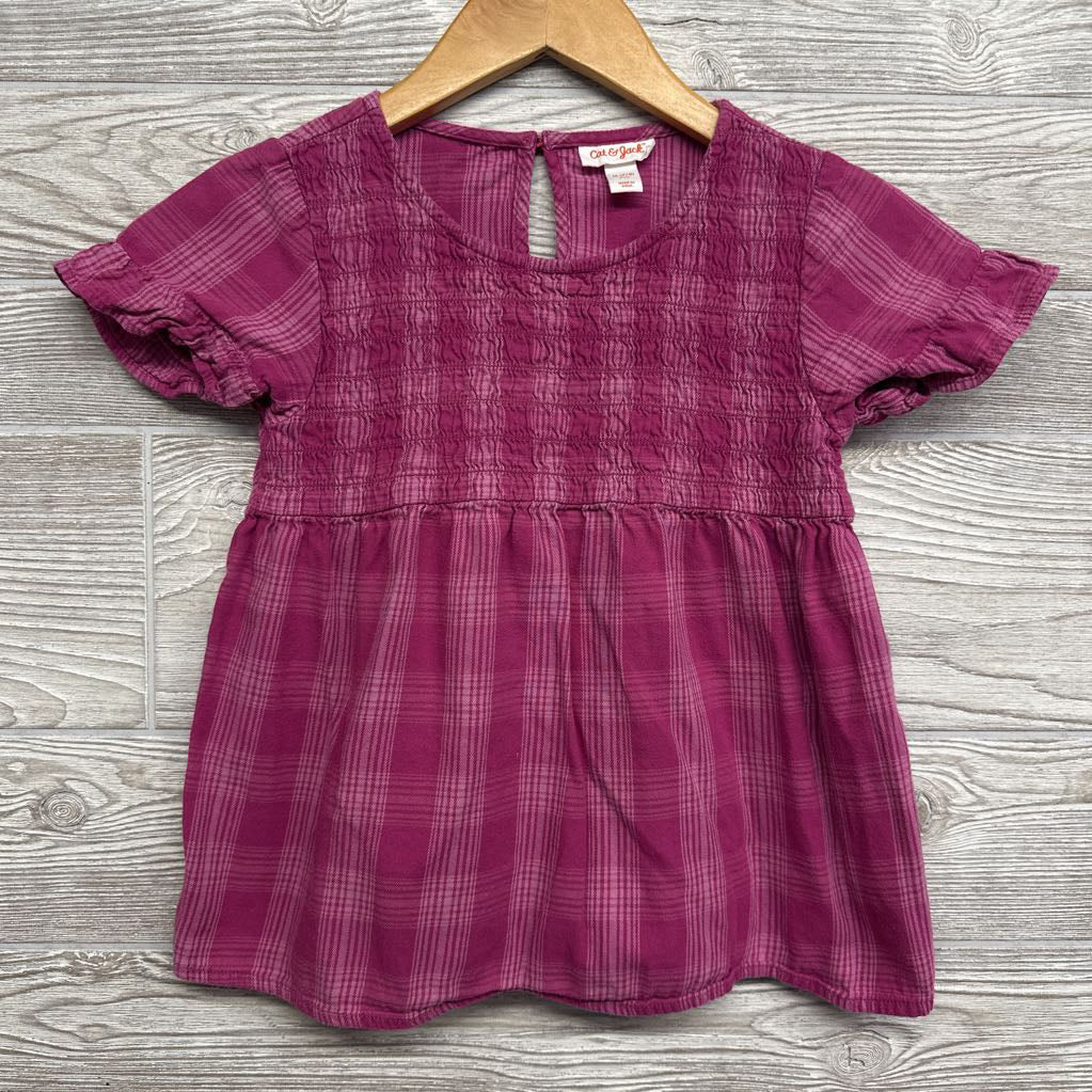 Plaid Smocked Shirt 7-8