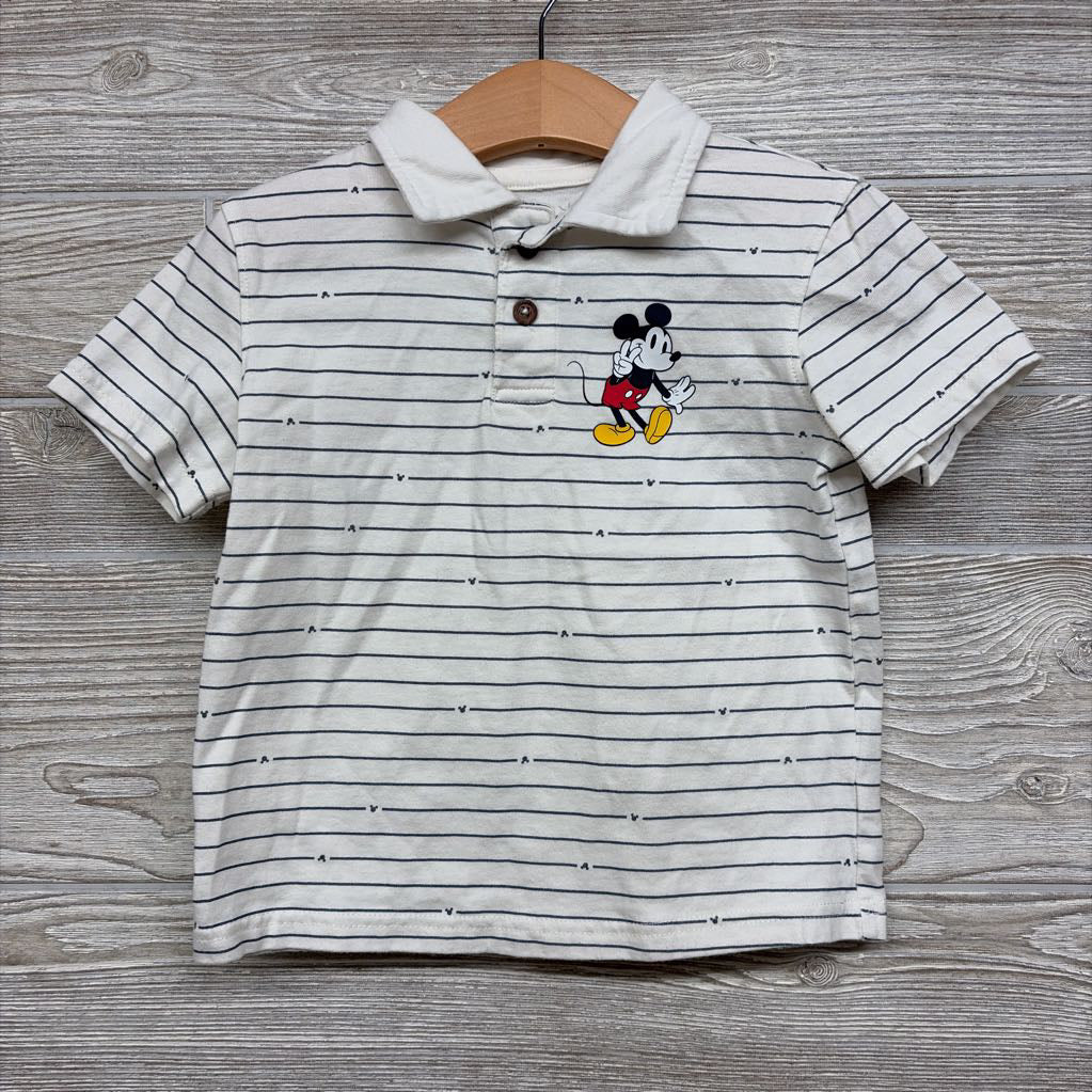 Polo Shirt Stripes Mickey Mouse 3T