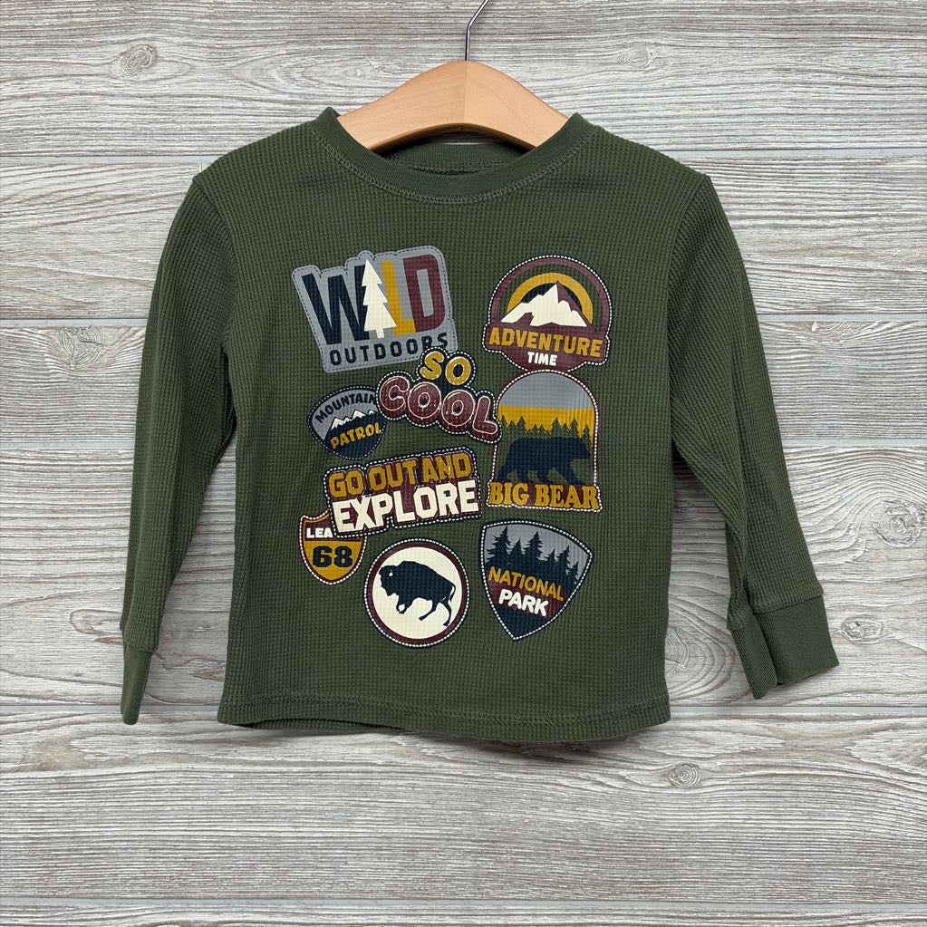 LS Waffle Knit Shirt Wild Outdoors 3T