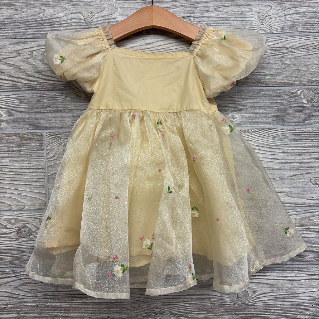 Dress Embroidered Flowers 2t