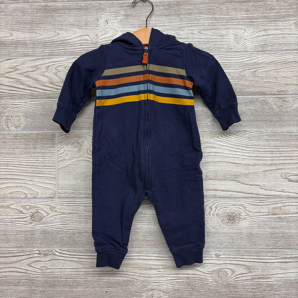 LS Outfit W/ Hood Stripes 6M