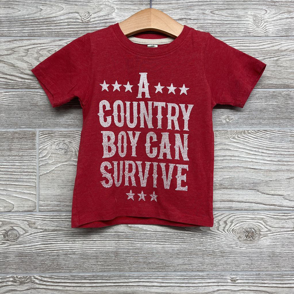 LS Weathered Shirt A Country Boy Can Survive 2T