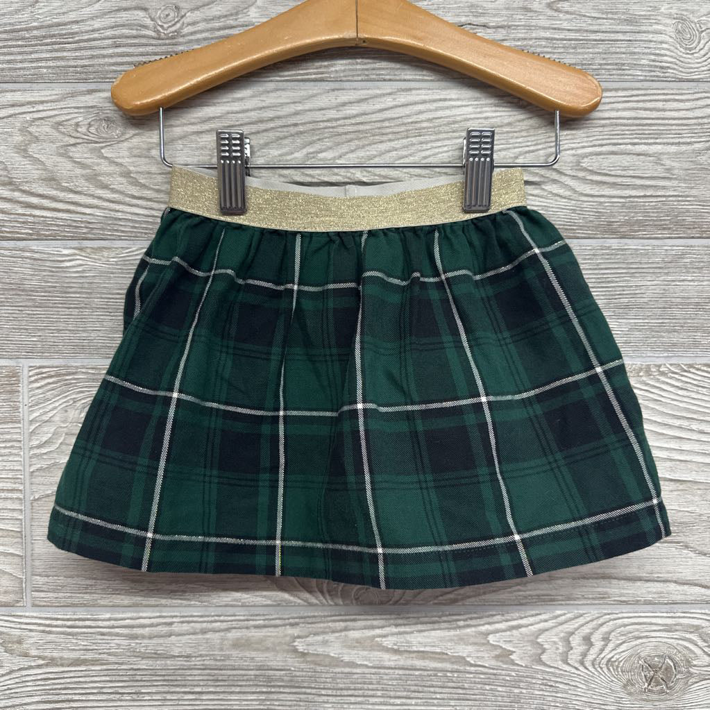 Plaid Skirt Glitter Band 2t