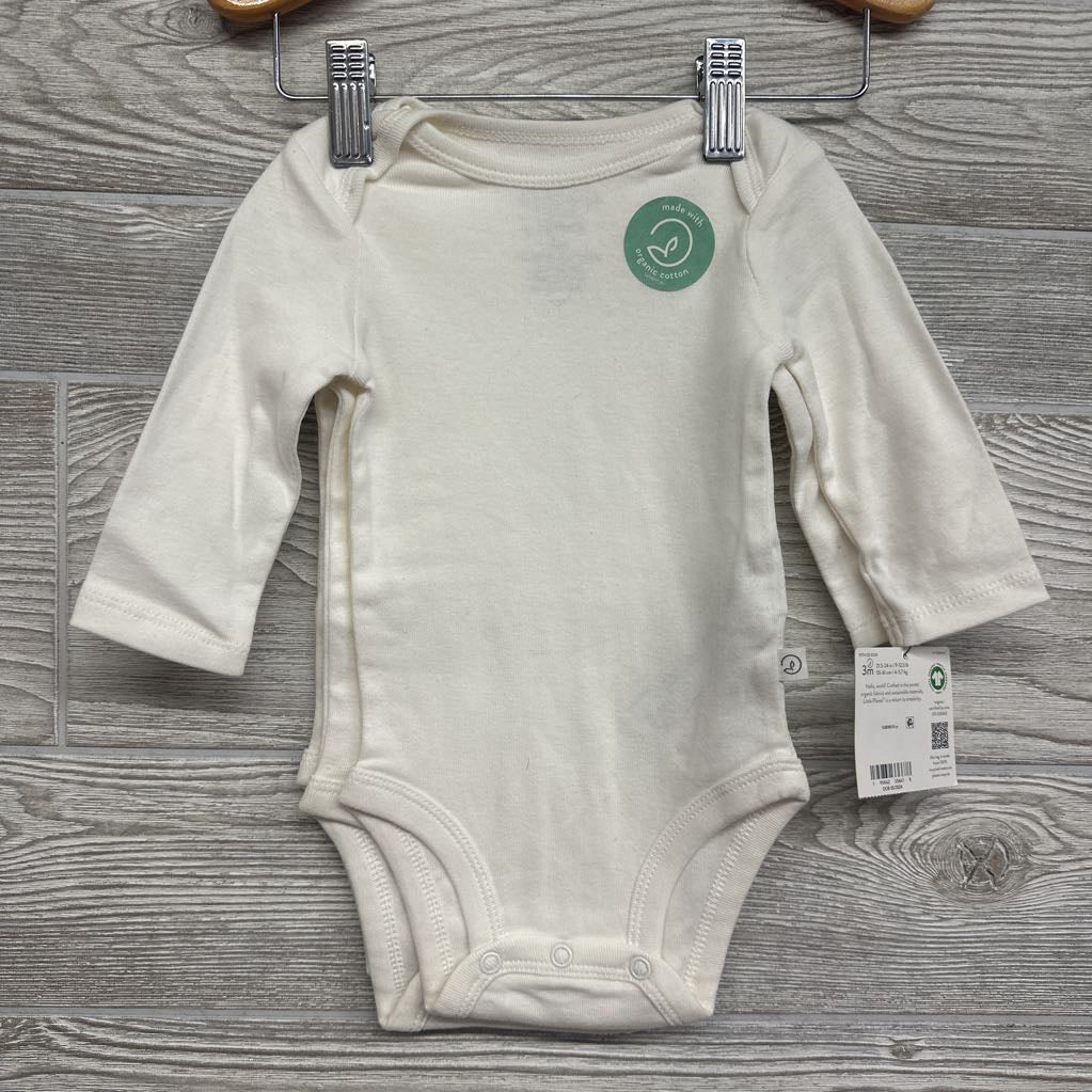NEW 3 Pk Organic Bodysuits 3M