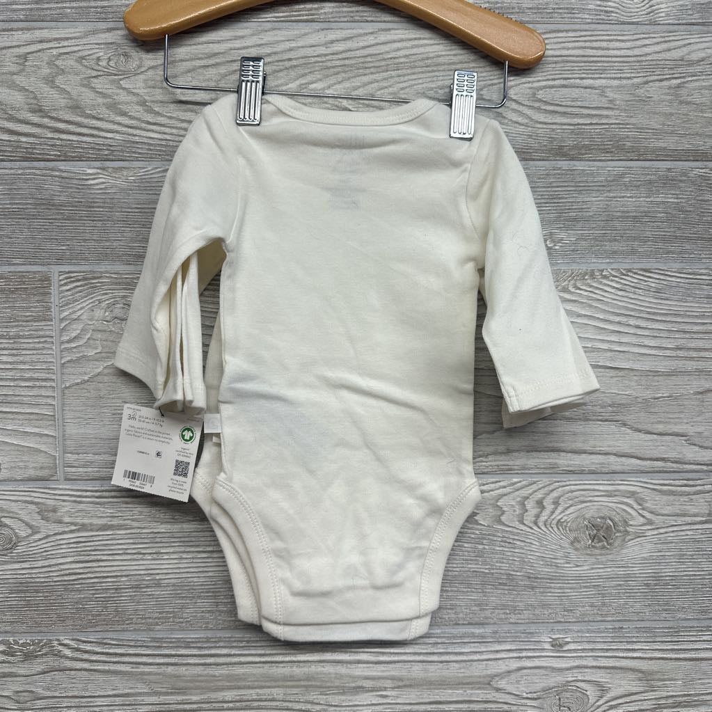 NEW 3 Pk Organic Bodysuits 3M