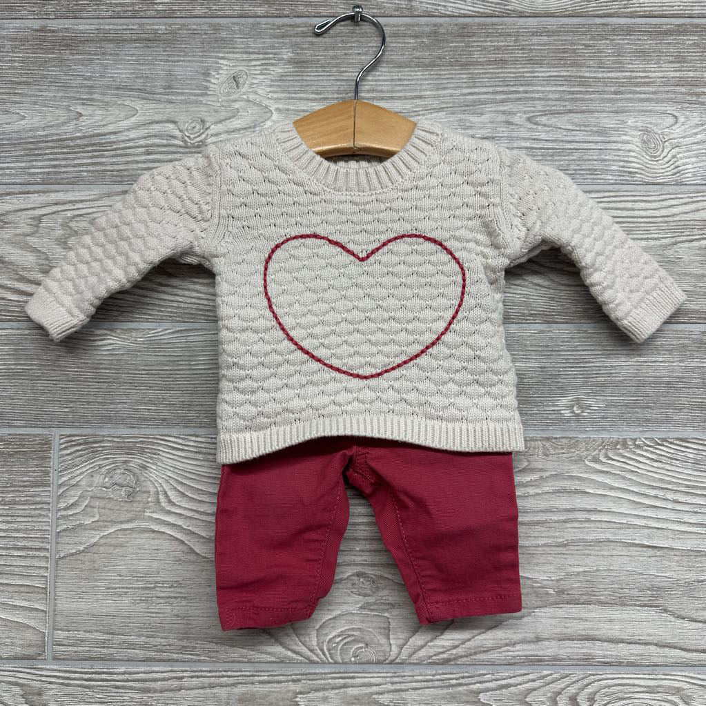 Sweater & Pants Heart NB
