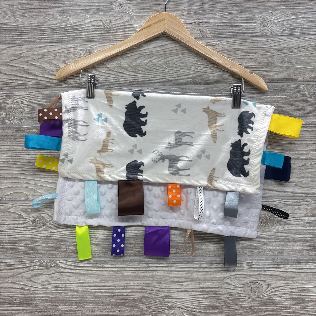 Minky Dot Security Blanket W/ Tags -Animals