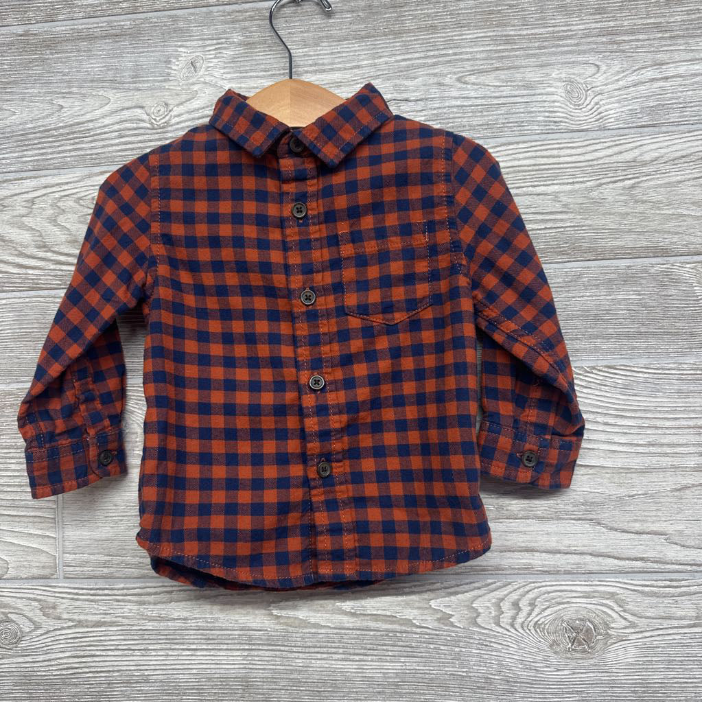 Gingham Button Up LS Shirt 18M