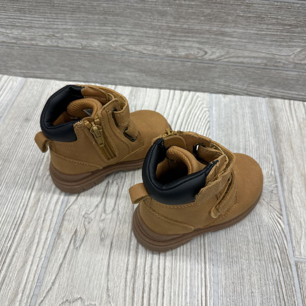 Side Zip Velcro Work Boots 4c