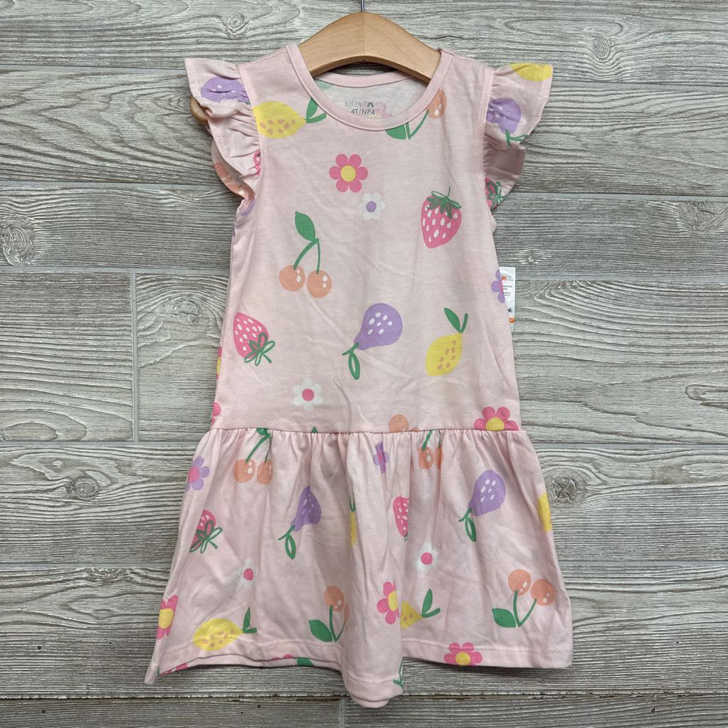 NEW Flutter Sleeve Dress Fruit 4t