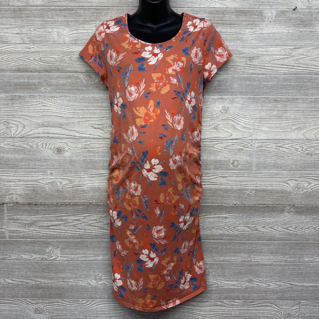 Ruched Bodycon Dress Flowers XL
