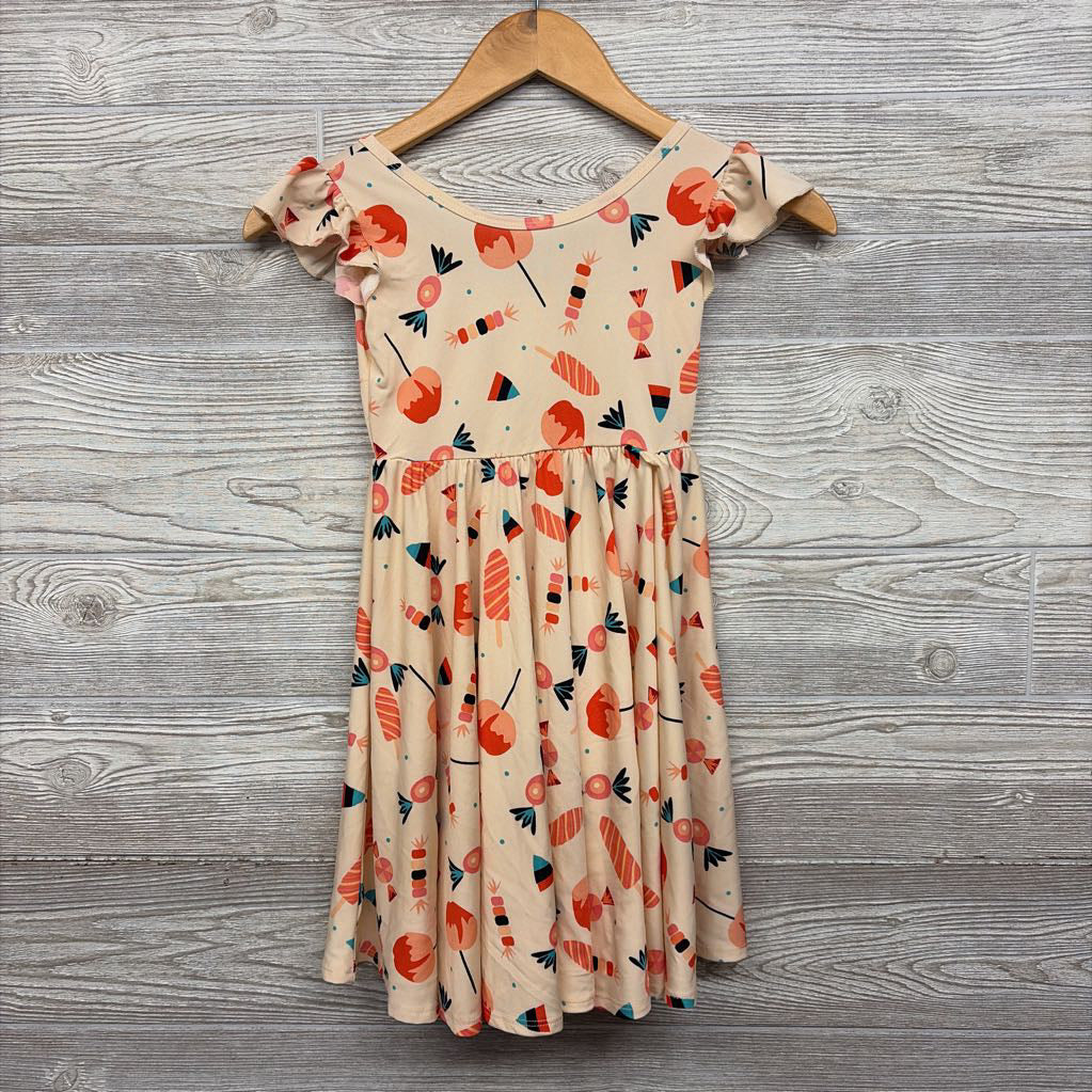 NEW Flutter Sleeve Twirl Dress Candy Dots 5-6