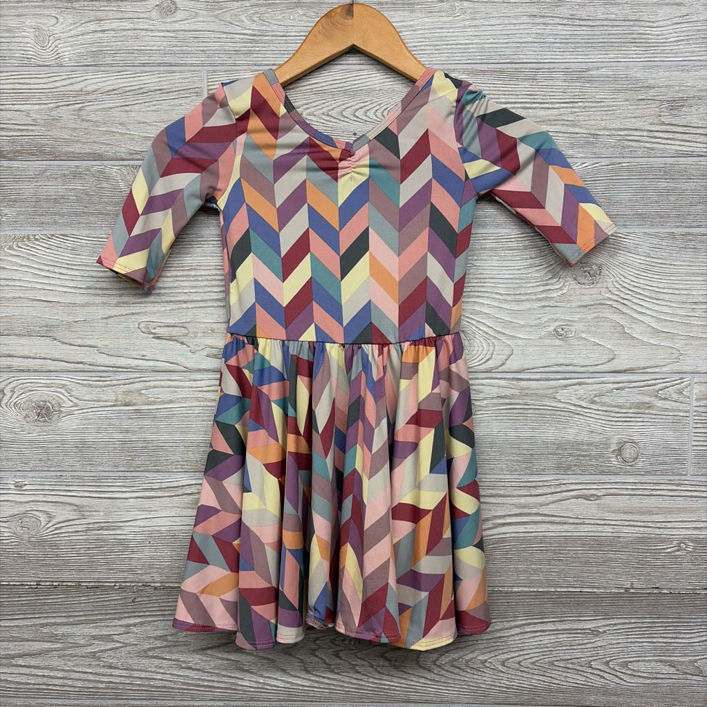 NEW Cross Back Twirl Dress Printed 5-6