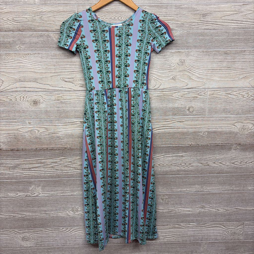 NEW Maxi Dress Stripes Flowers 7