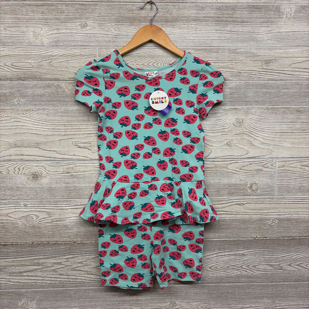 NEW Skirted Romper Strawberries 8-10