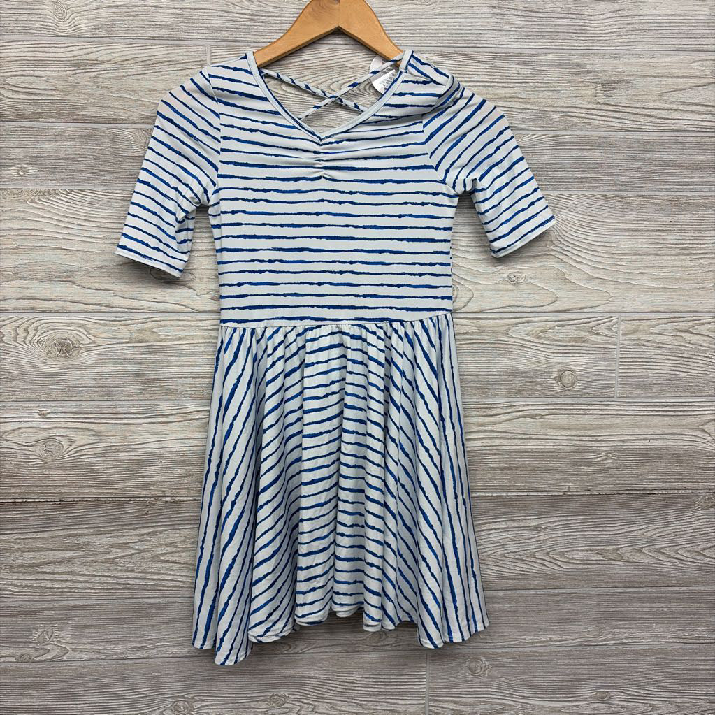 NEW Cross Back Twirl Dress Stripes 8-10