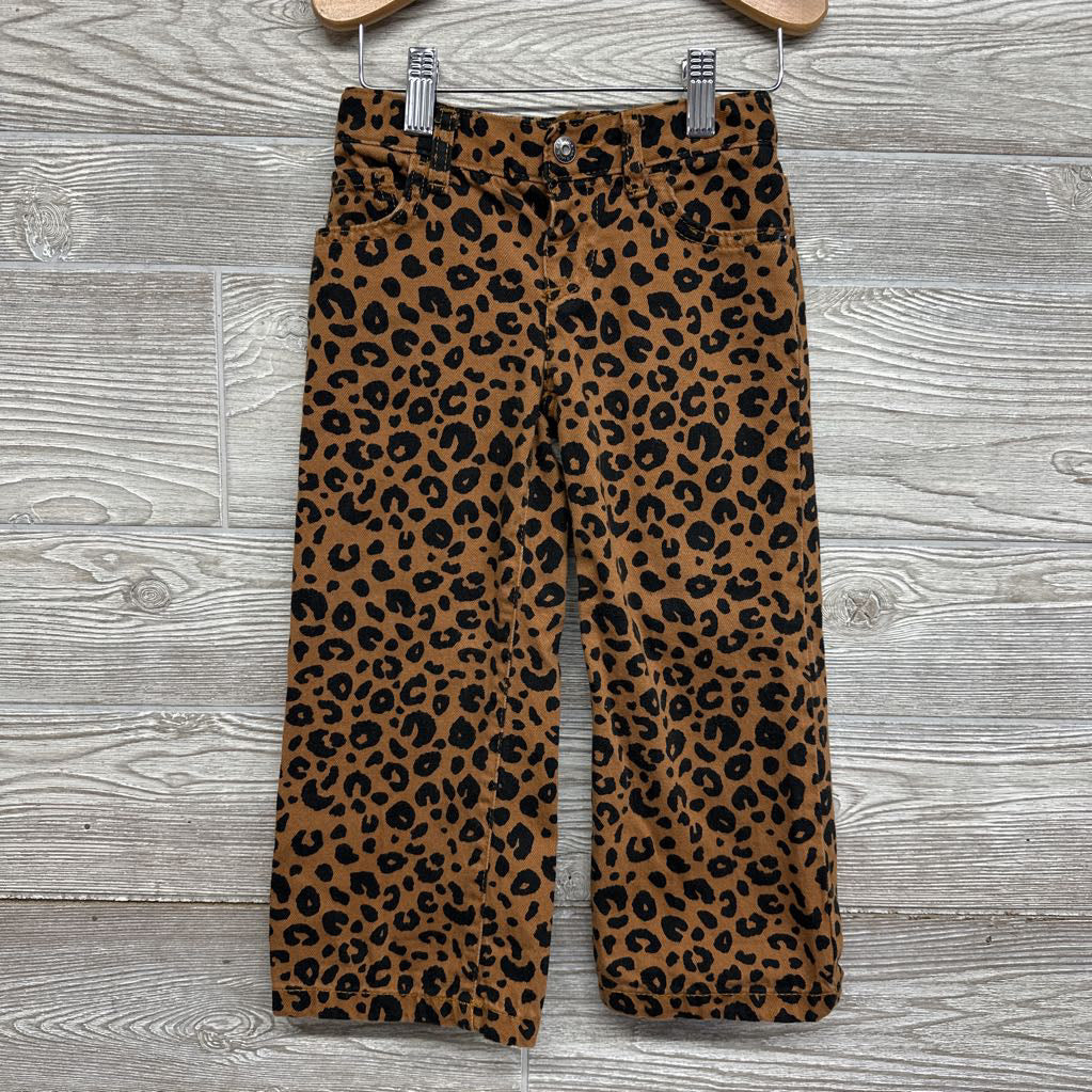 Wide Leg Jeans Animal Print 4T