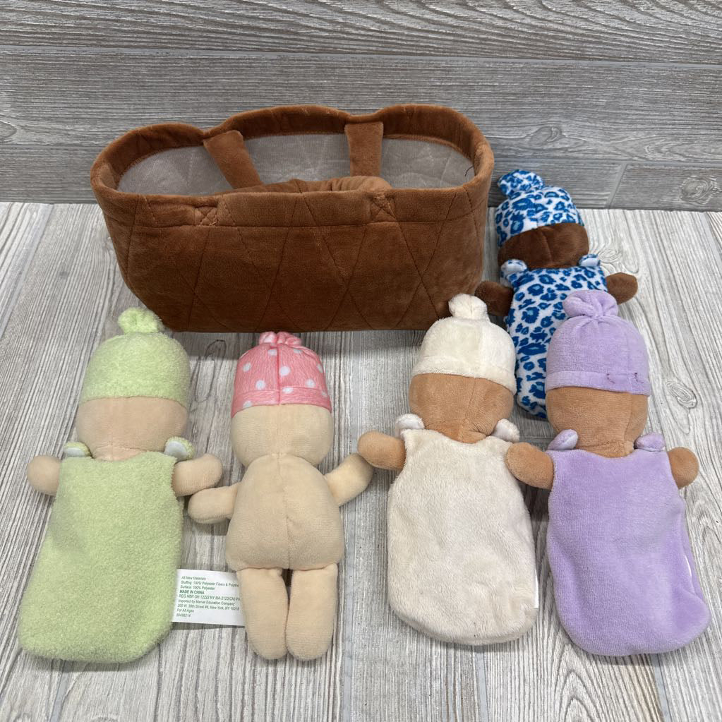Basket Of Soft Babies (One Doll Missing Dress)