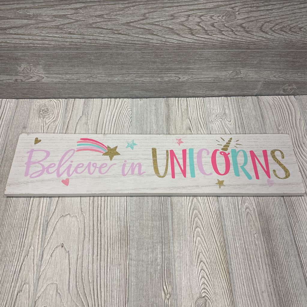 Wall Sign Believe In Unicorns