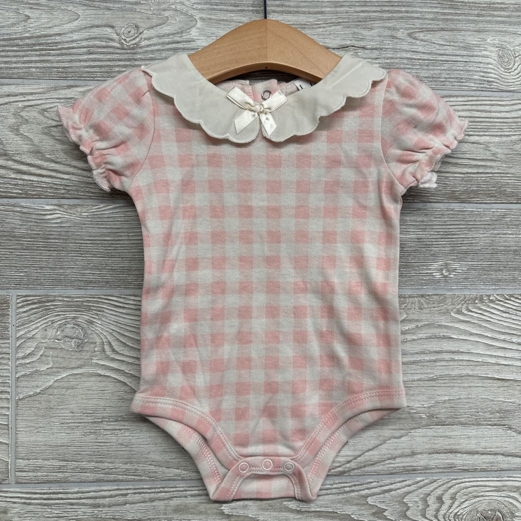 Collared Bodysuit Gingham 12M