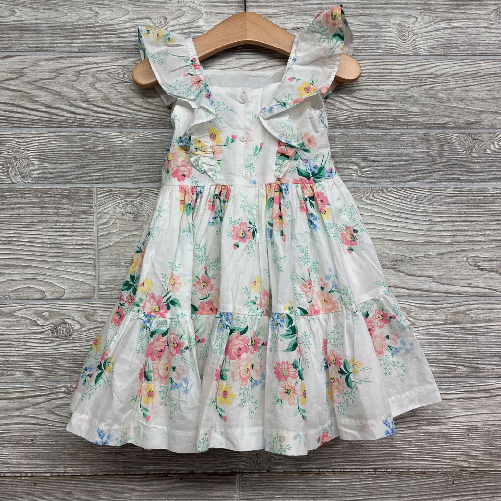 Nw/oT Tiered Smocked Dress & Bloomers Flowers 18-24M