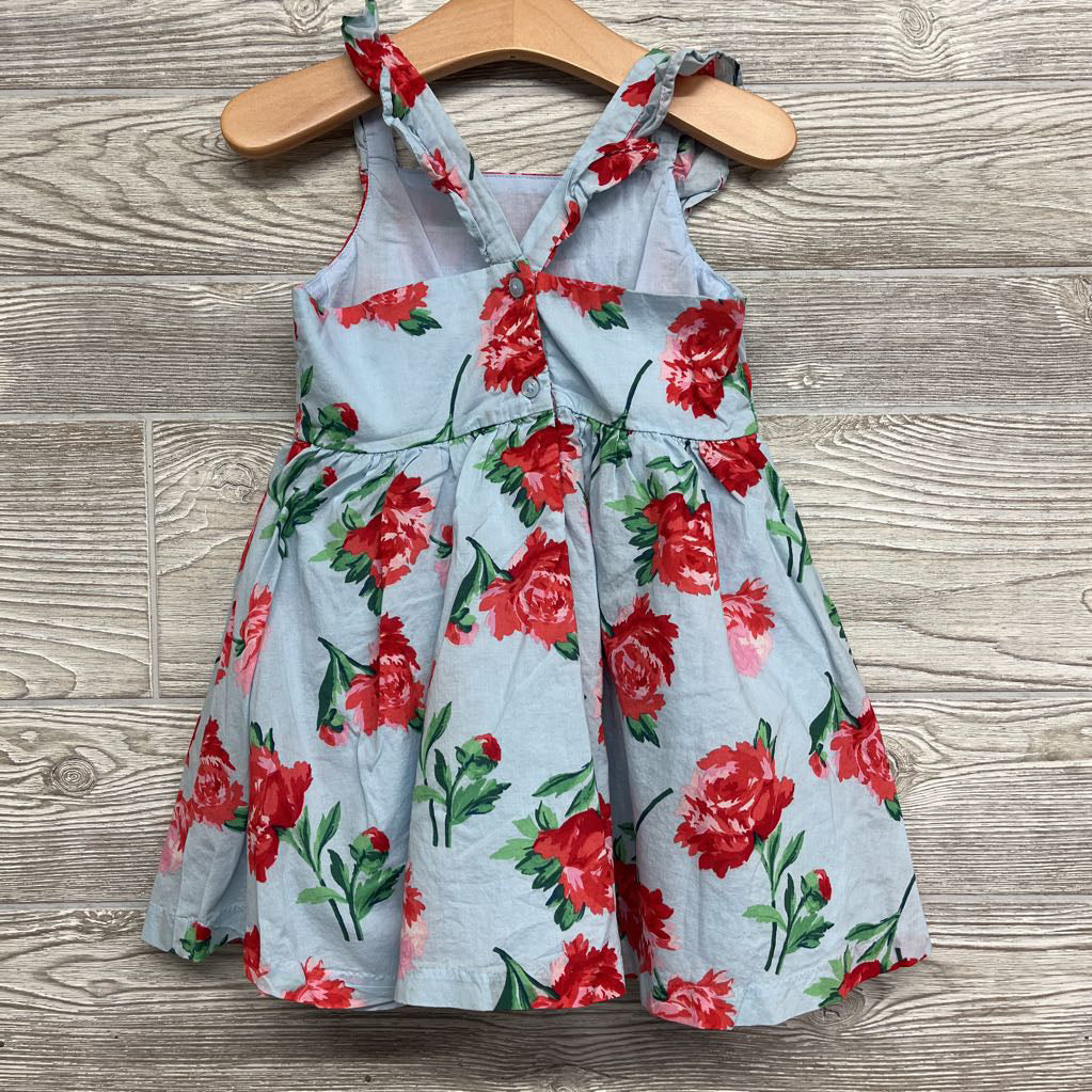 Flutter Strap Tank Dress Flowers 3T