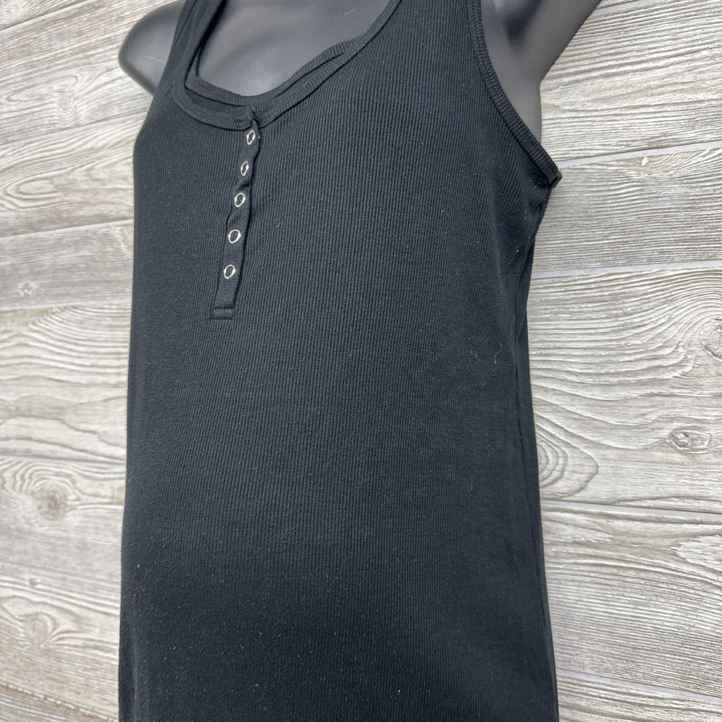 Henley Ribbed Nursing Tank Top Medium