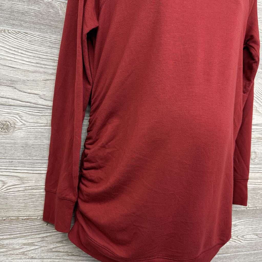 LS Ruched Cowl Neck Shirt Medium