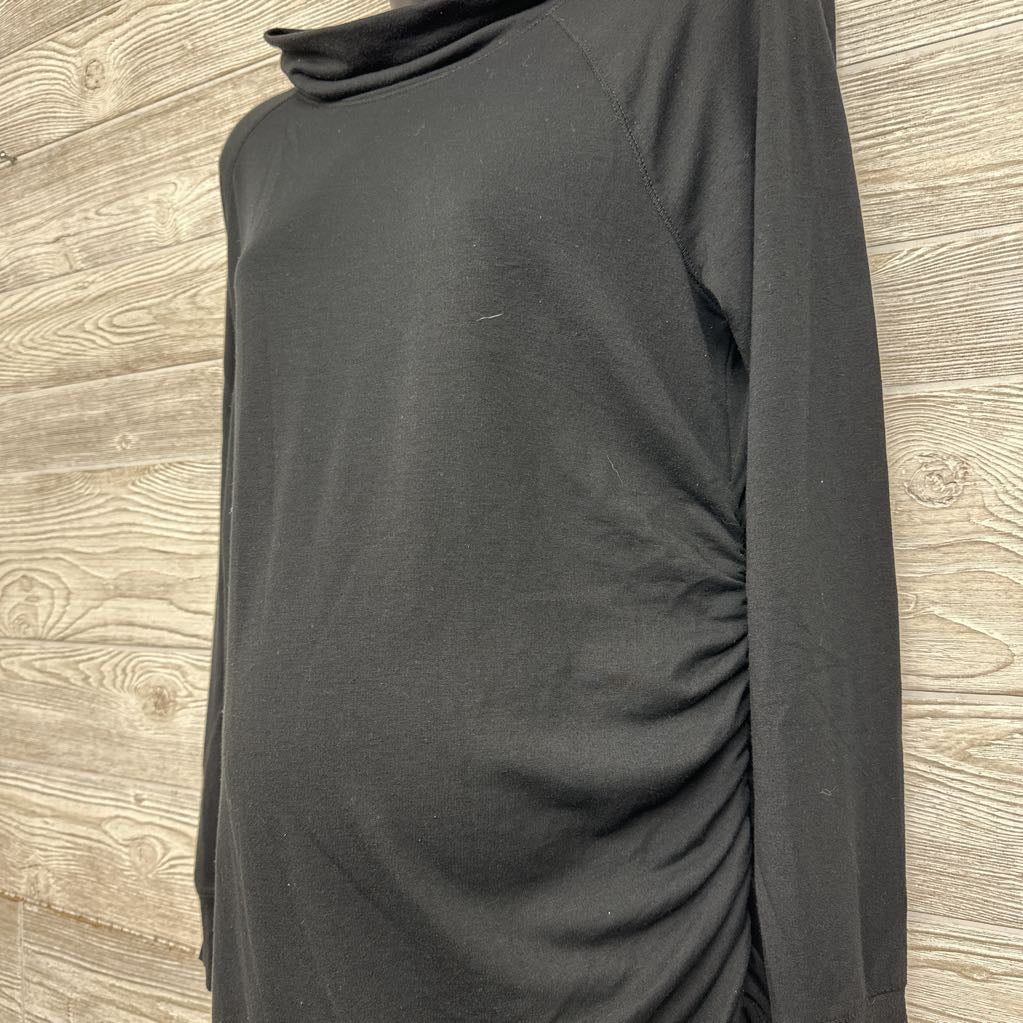 LS Ruched Cowl Neck Shirt Medium