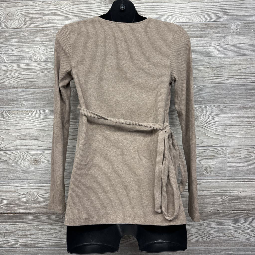 Before & After Nursing Ribbed Wrapover Shirt Small
