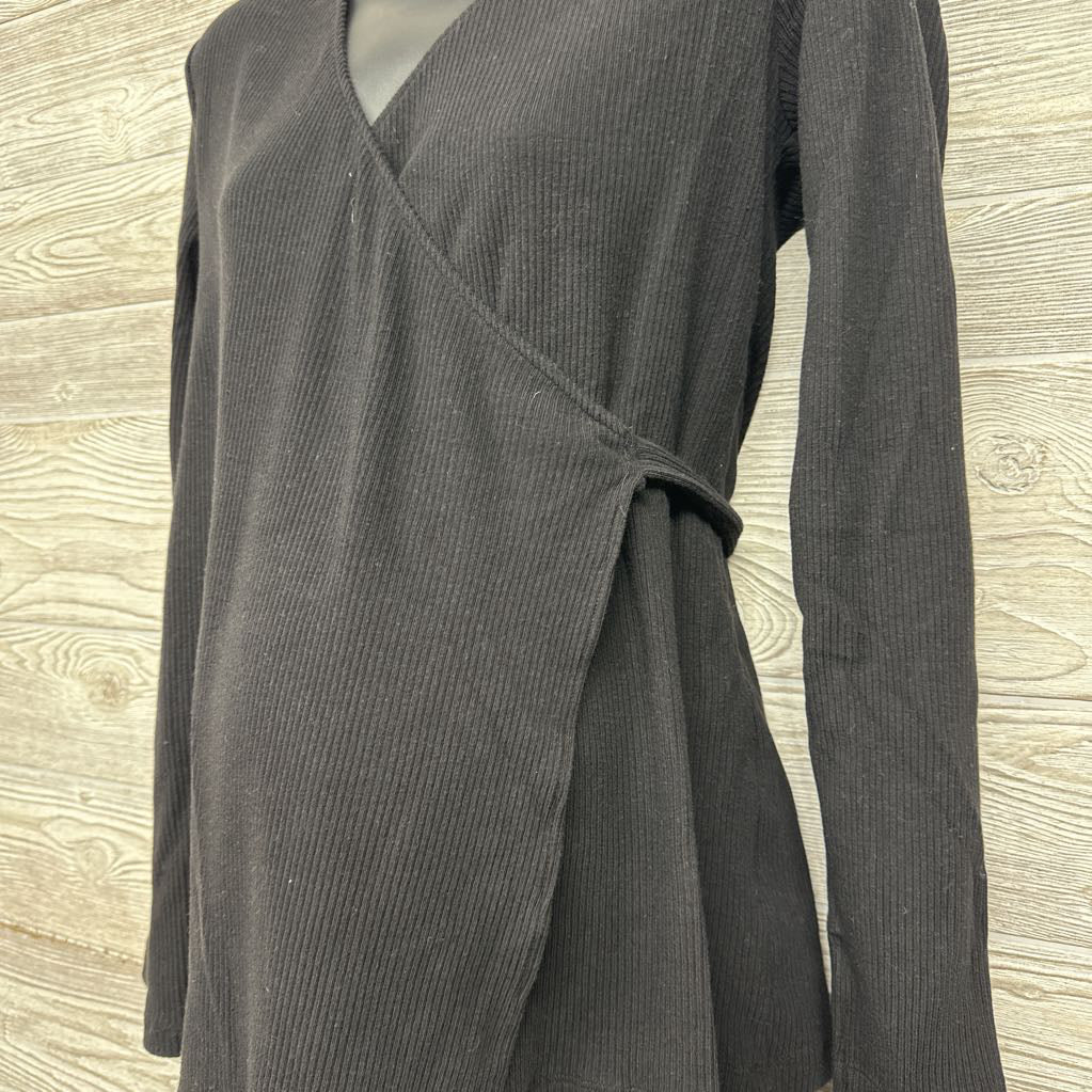 Before & After Nursing Ribbed Wrapover Shirt Small