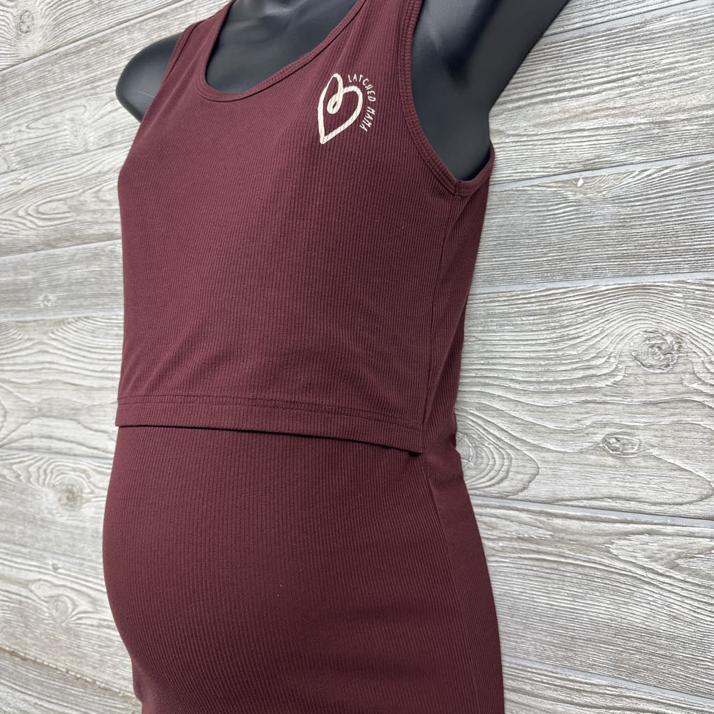 Ribbed Nursing Tank Logo XS
