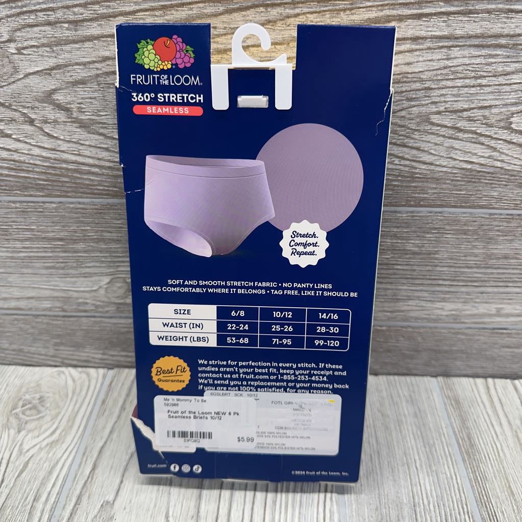 NEW 6 Pk Seamless Briefs