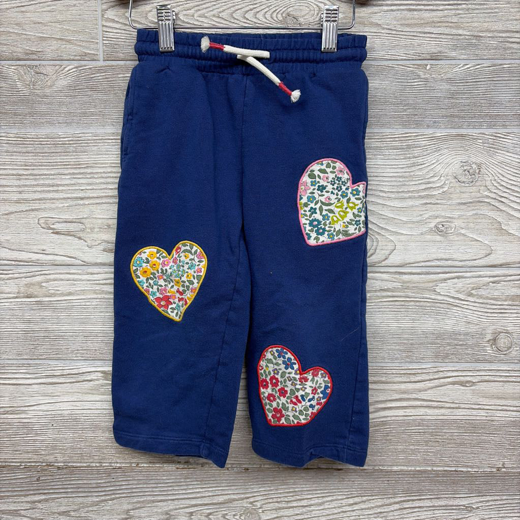 Jogger Sweatpants Floral Heart Patches 2-3y