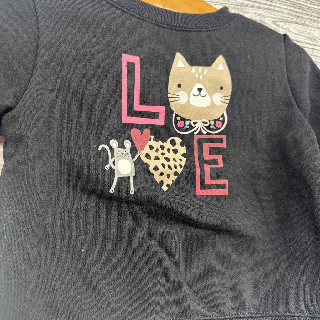 Crewneck Love Cat 12M