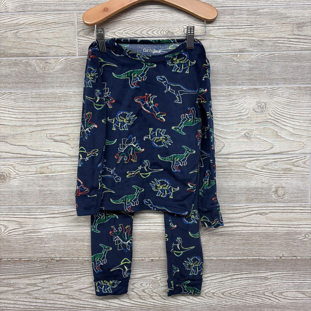 2 Pc LS Plush PJs Dinosaurs 4