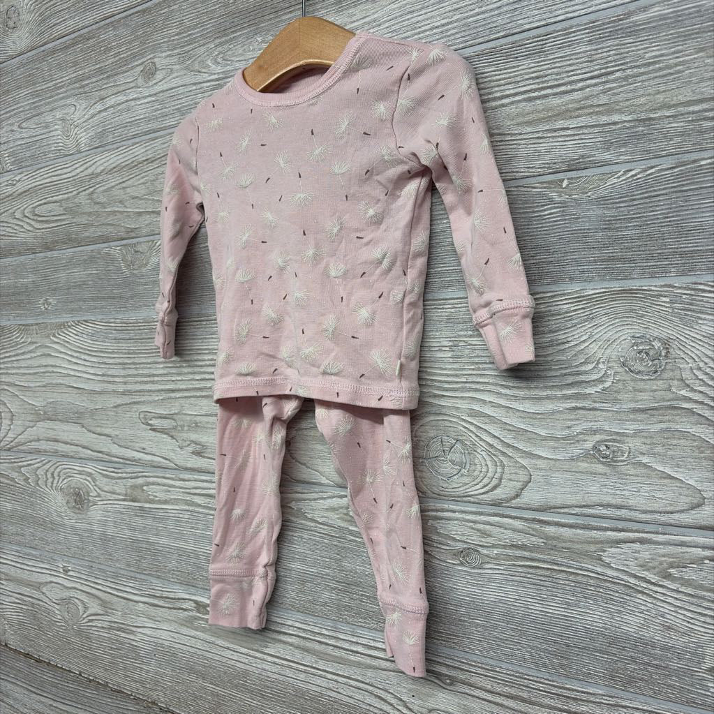 2 Pc LS Organic PJs Dandelions 18M