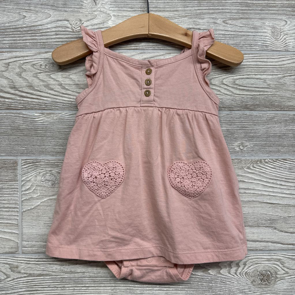 Flutter Strap Sunsuit Macrame Hearts 12M