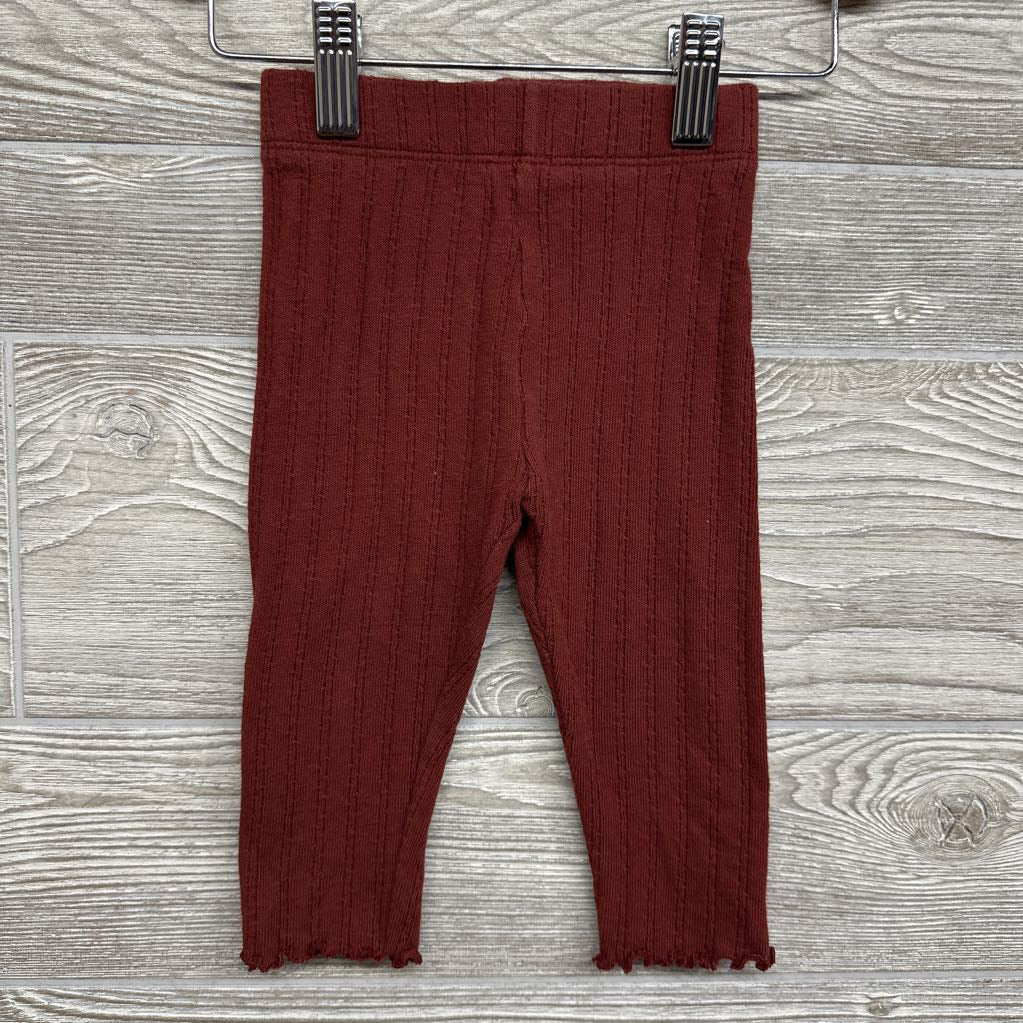 Pointelle Leggings Lettuce Trim 12M