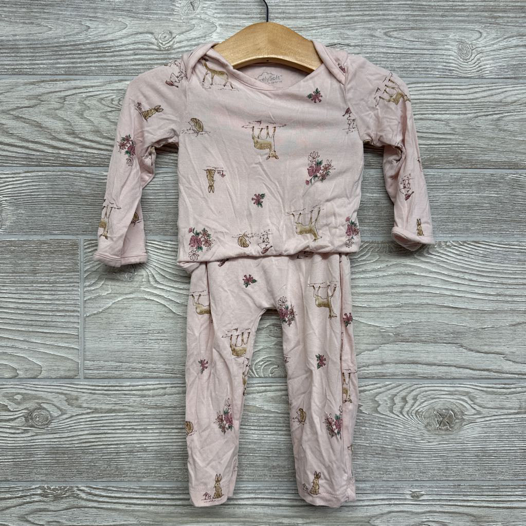 Purely Soft LS Bodysuit & Harem Pants Deer Flowers 12M