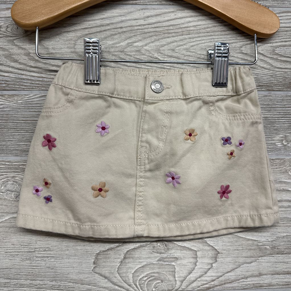 Skirt Embroidered Flowers 12M
