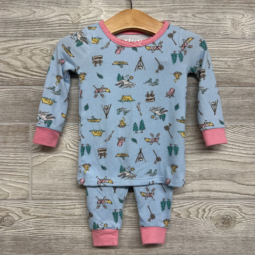2 Pc LS Cozy PJs Canoes Camping 12M