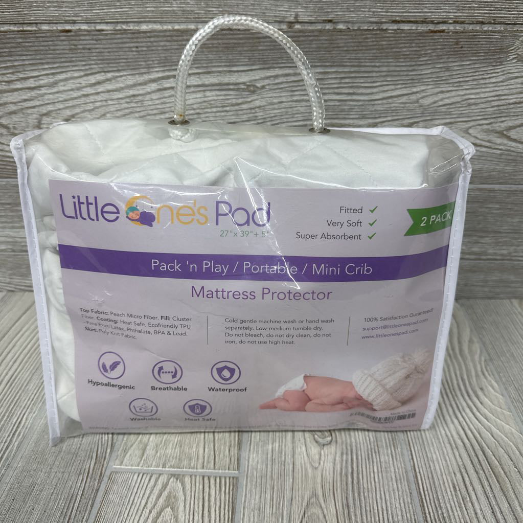 NEW 2 Pk Pack Play Mattress Protector