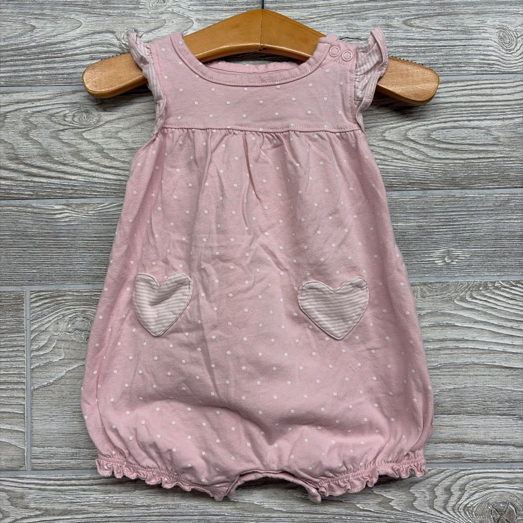 Flutter Sleeve Bubble Romper Dots 6M