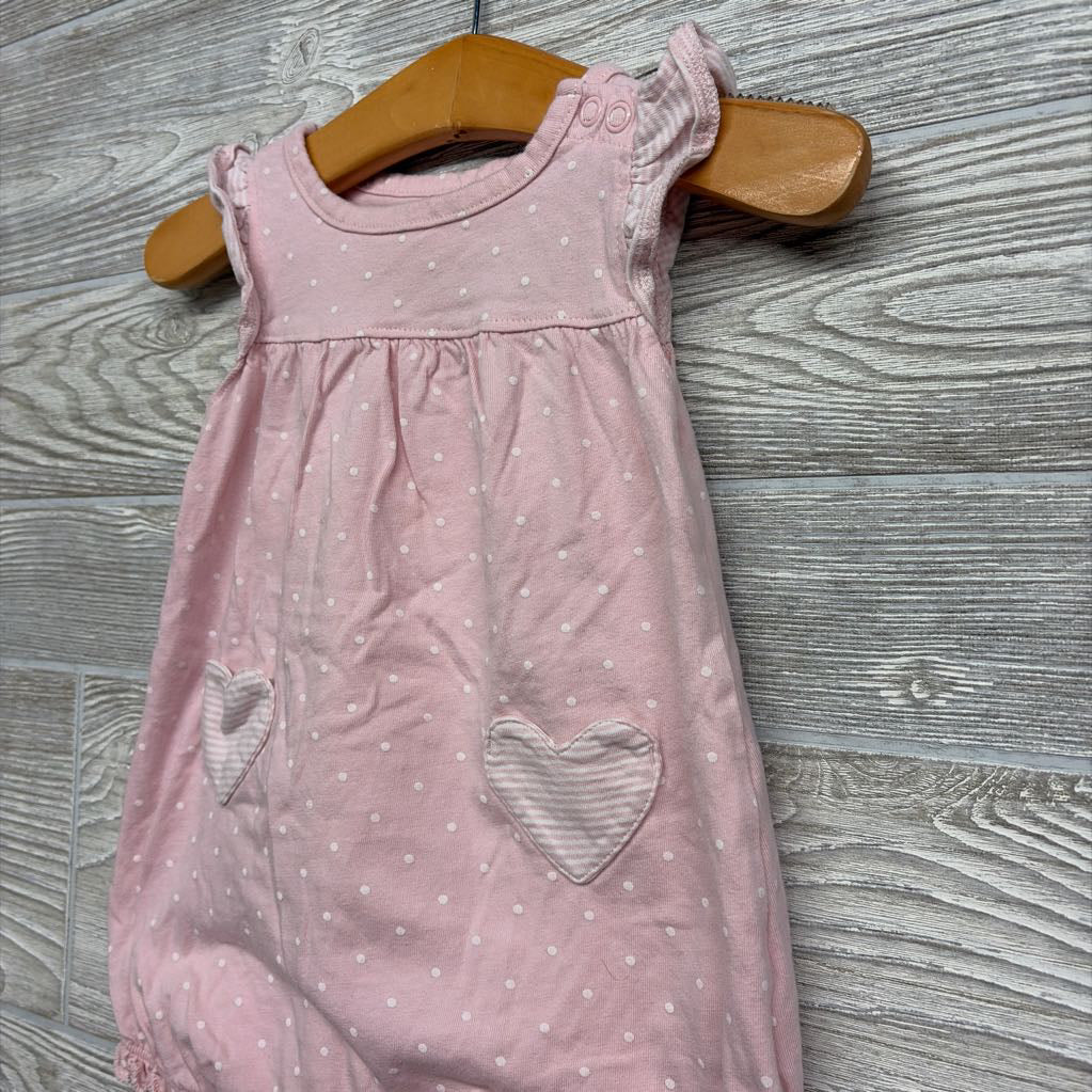 Flutter Sleeve Bubble Romper Dots 6M