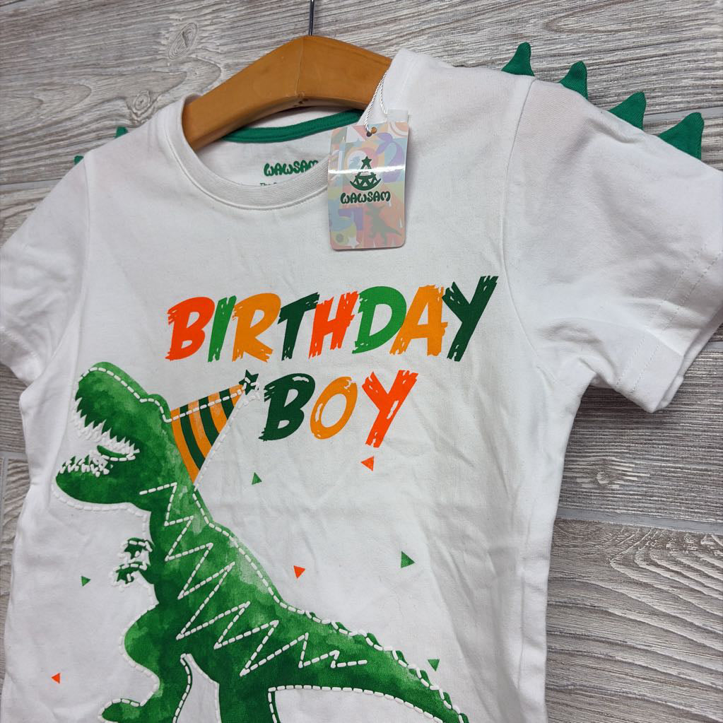 NEW Shirt Birthday Boy Dinosaur 2-3