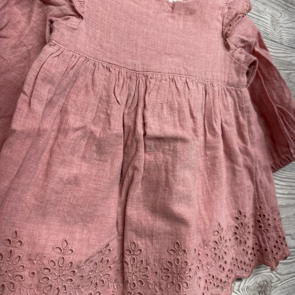 LS Dress Eyelet Flutter 12-18M
